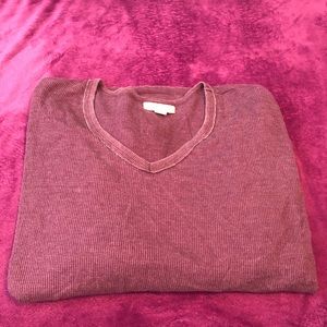 Long sleeve thermal V-neck